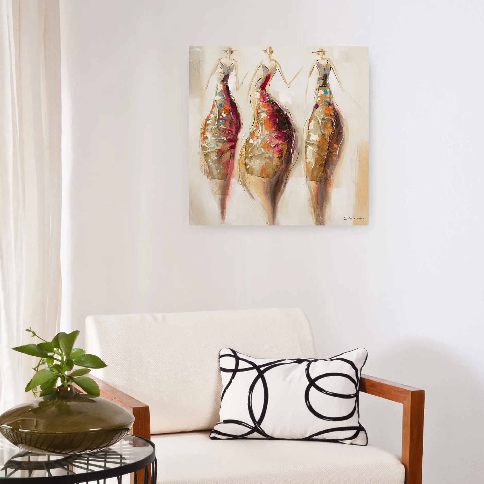 Handgemaltes Gemälde 'Ballkönigin' 60x60cm | inkl. Echtheitszertifikat