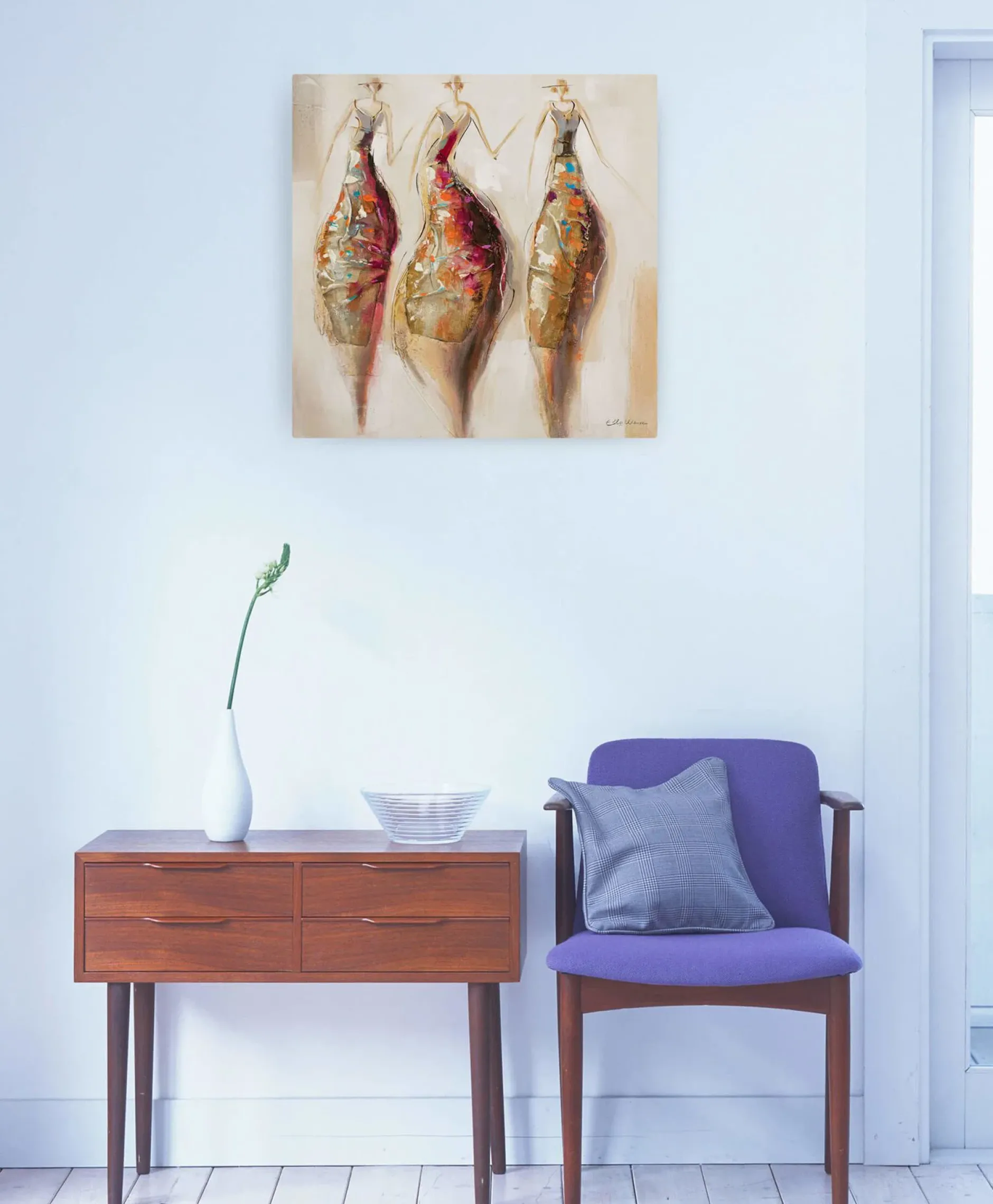 Handgemaltes Gemälde 'Ballkönigin' 60x60cm | inkl. Echtheitszertifikat