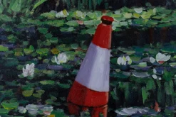 Handgemaltes Gemälde 'Banksy's Monet' 80x80cm | inkl. Echtheitszertifikat