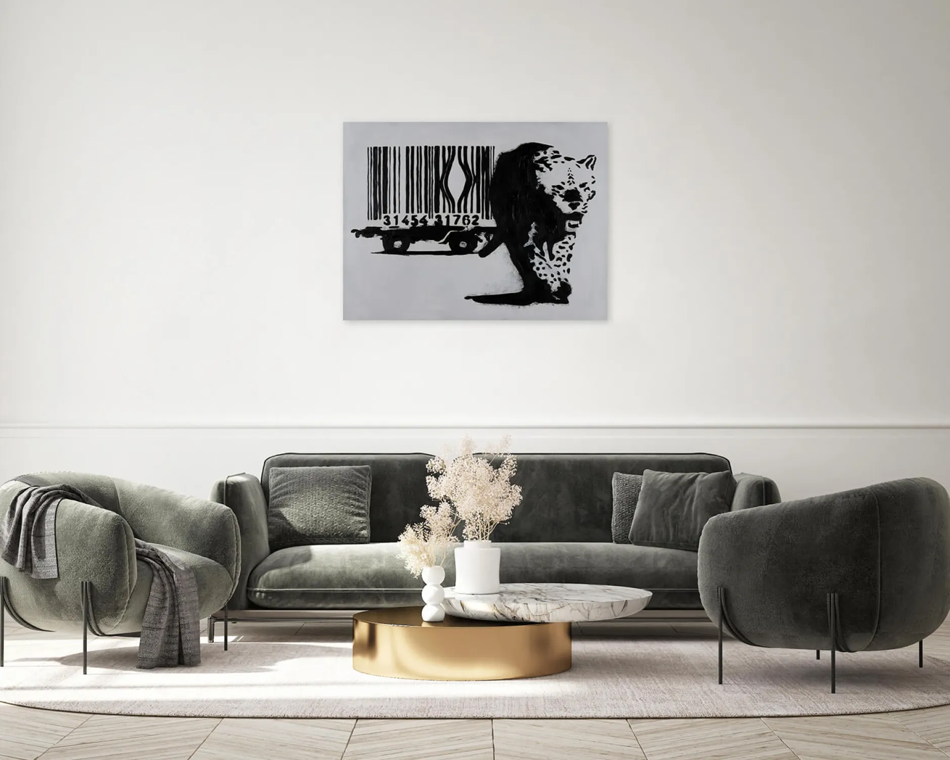 Handgemaltes Gemälde 'Banksy's Escaped' 75x100cm | inkl. Echtheitszertifikat
