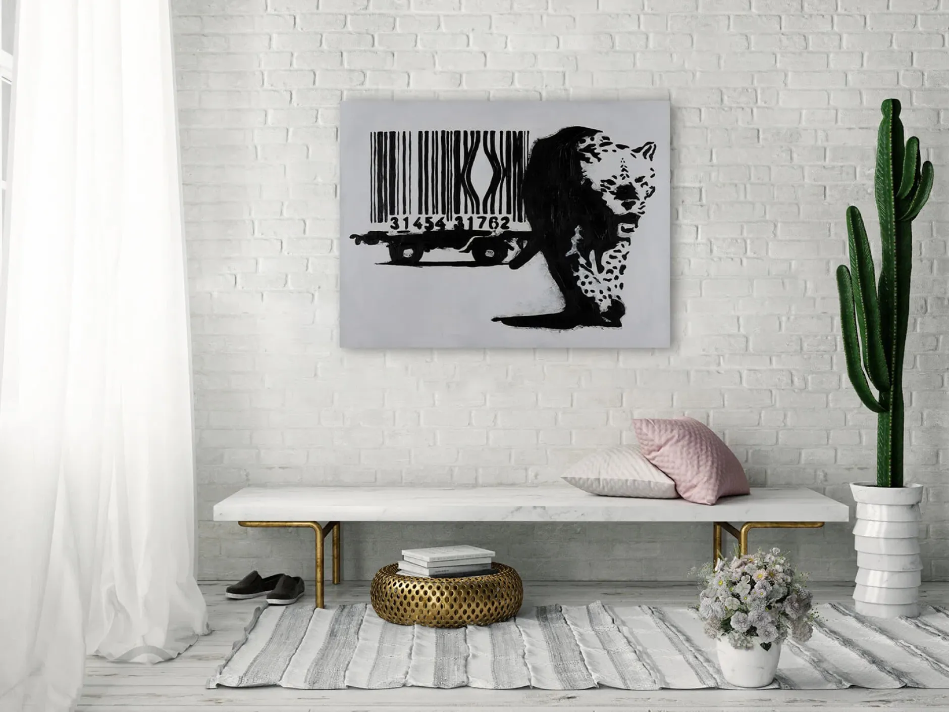 Handgemaltes Gemälde 'Banksy's Escaped' 75x100cm | inkl. Echtheitszertifikat