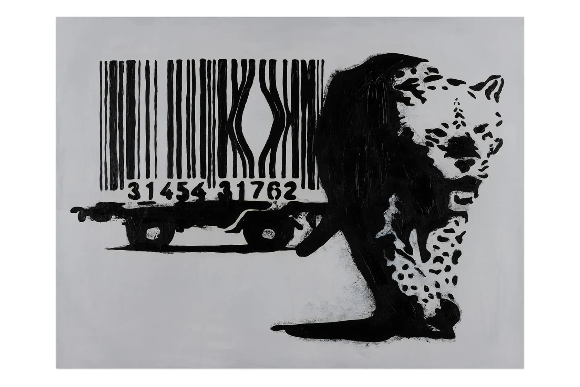 Handgemaltes Gemälde 'Banksy's Escaped' 75x100cm | inkl. Echtheitszertifikat