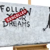 Handgemaltes Gemälde 'Banksy's Optimist' 120x60cm | inkl. Echtheitszertifikat