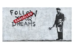 Handgemaltes Gemälde 'Banksy's Optimist' 120x60cm | inkl. Echtheitszertifikat