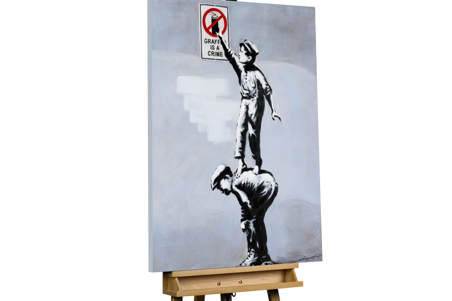 Handgemaltes Gemälde 'Banksy's Rascals' 75x100cm | inkl. Echtheitszertifikat