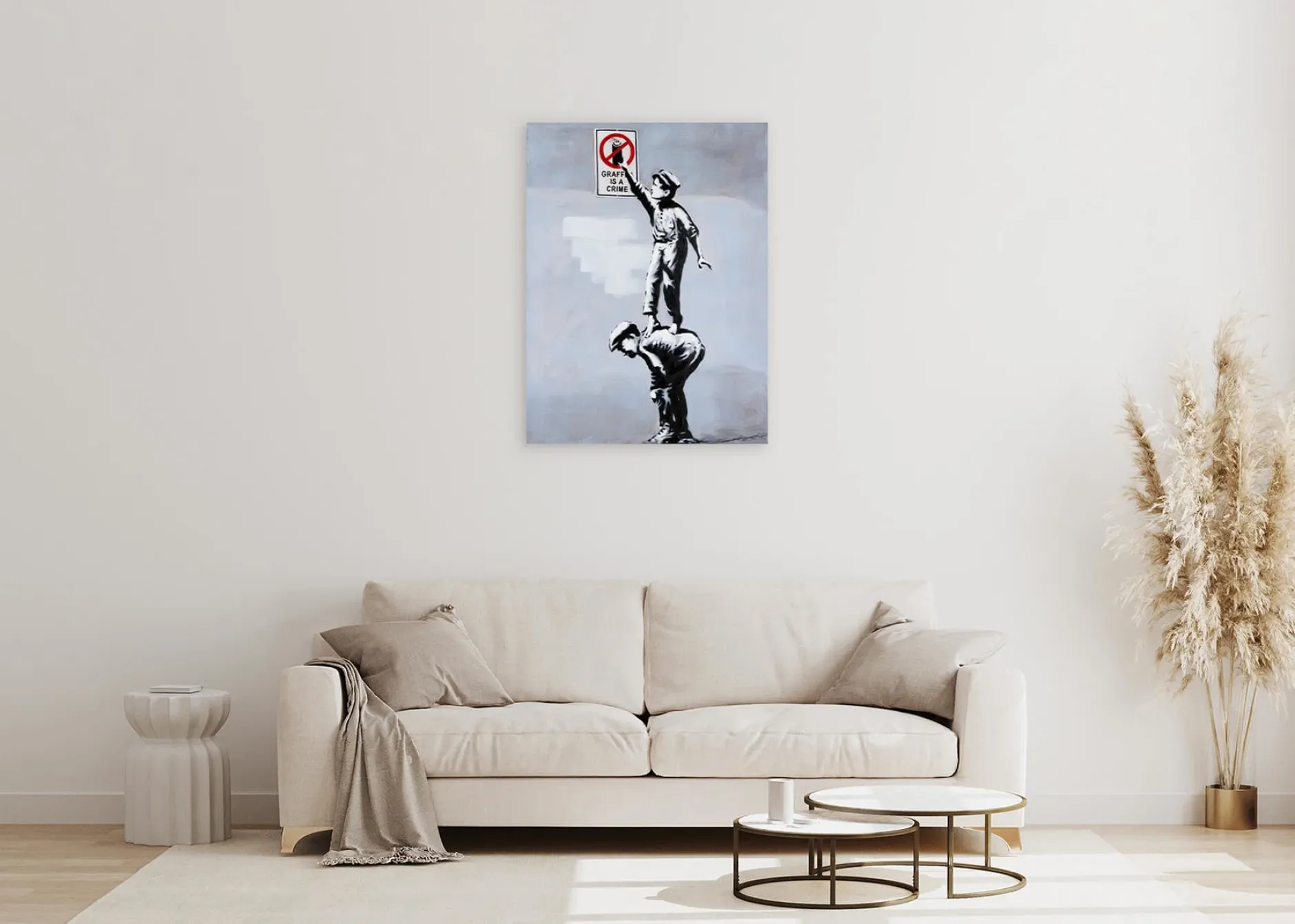 Handgemaltes Gemälde 'Banksy's Rascals' 75x100cm | inkl. Echtheitszertifikat