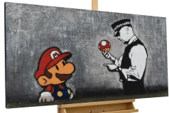 Handgemaltes Gemälde 'Banksy's Police Control' 120x60cm | inkl. Echtheitszertifikat