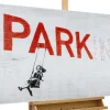 Handgemaltes Gemälde 'Banksy's Swinging Girl' 120x60cm | inkl. Echtheitszertifikat