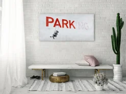 Handgemaltes Gemälde 'Banksy's Swinging Girl' 120x60cm | inkl. Echtheitszertifikat