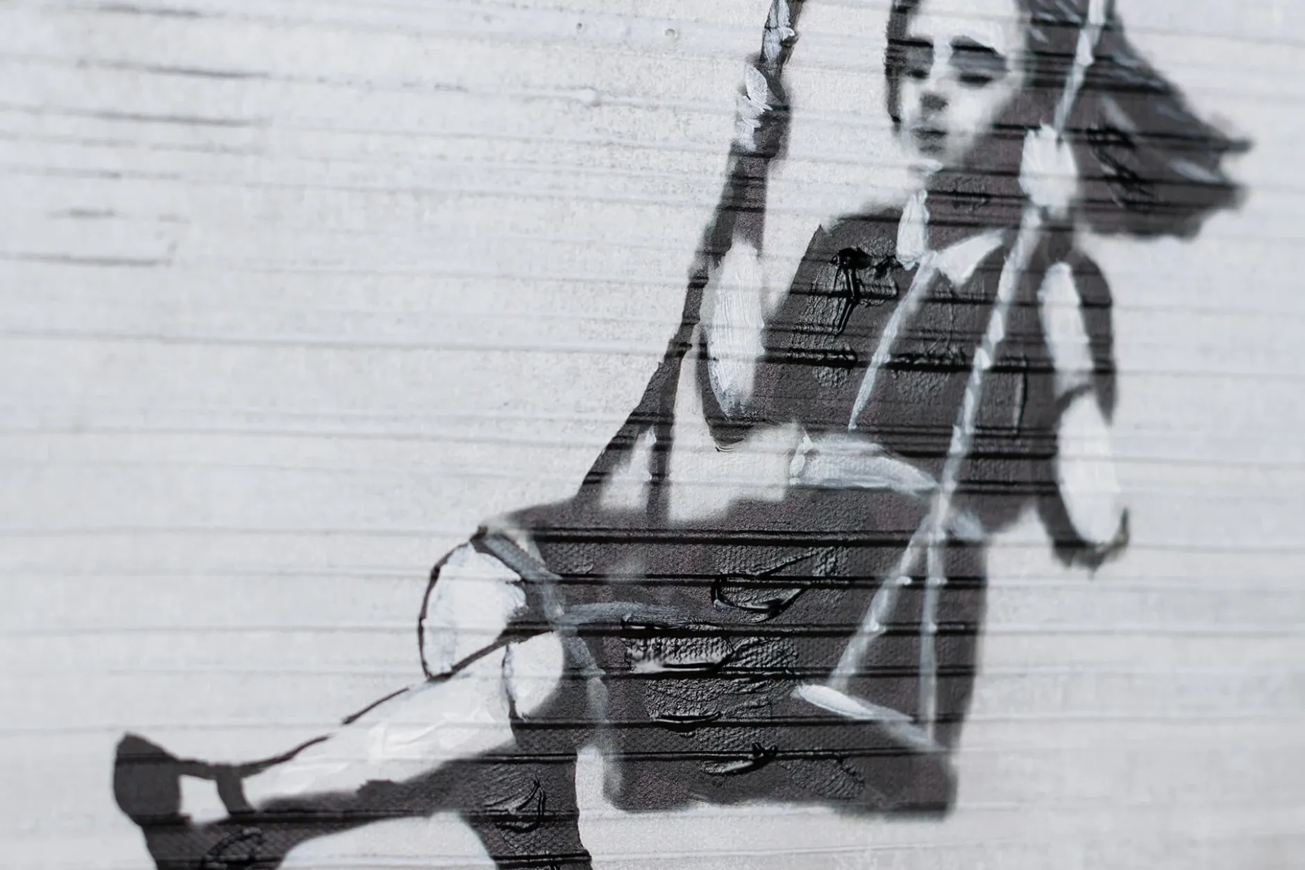 Handgemaltes Gemälde 'Banksy's Swinging Girl' 120x60cm | inkl. Echtheitszertifikat