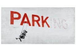 Handgemaltes Gemälde 'Banksy's Swinging Girl' 120x60cm | inkl. Echtheitszertifikat