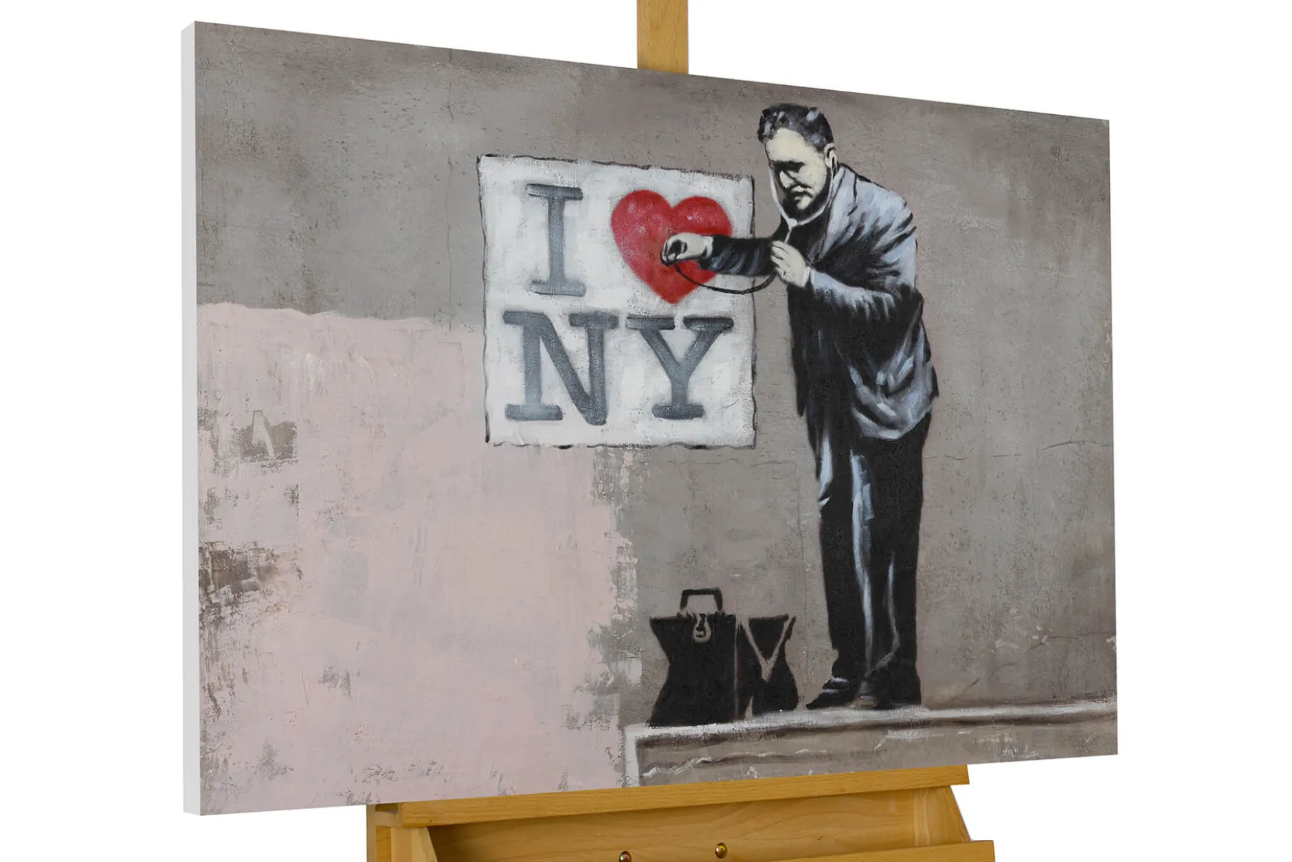 Handgemaltes Gemälde 'Banksy's Diagnosis' 100x75cm | inkl. Echtheitszertifikat