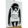 Handgemaltes Gemälde 'Banksy's Laugh now' 60x90cm | inkl. Echtheitszertifikat