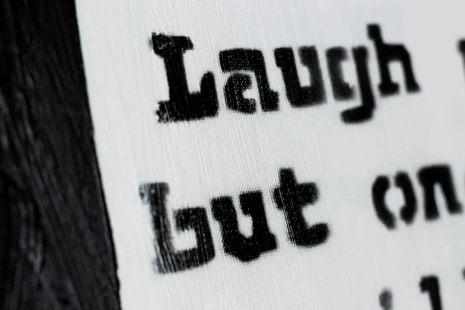 Handgemaltes Gemälde 'Banksy's Laugh now' 60x90cm | inkl. Echtheitszertifikat