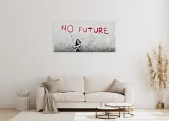 Handgemaltes Gemälde 'Banksy's No Future' 120x60cm | inkl. Echtheitszertifikat