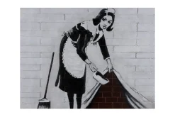 Handgemaltes Gemälde 'Banksy's Housemaid' 100x75cm | inkl. Echtheitszertifikat