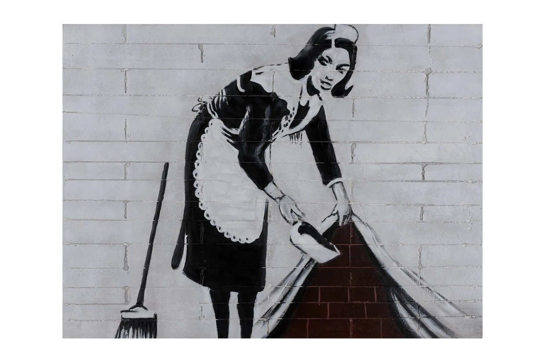 Handgemaltes Gemälde 'Banksy's Housemaid' 100x75cm | inkl. Echtheitszertifikat