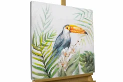 Handgemaltes Gemälde 'Baron Tukan' 60x60cm | inkl. Echtheitszertifikat