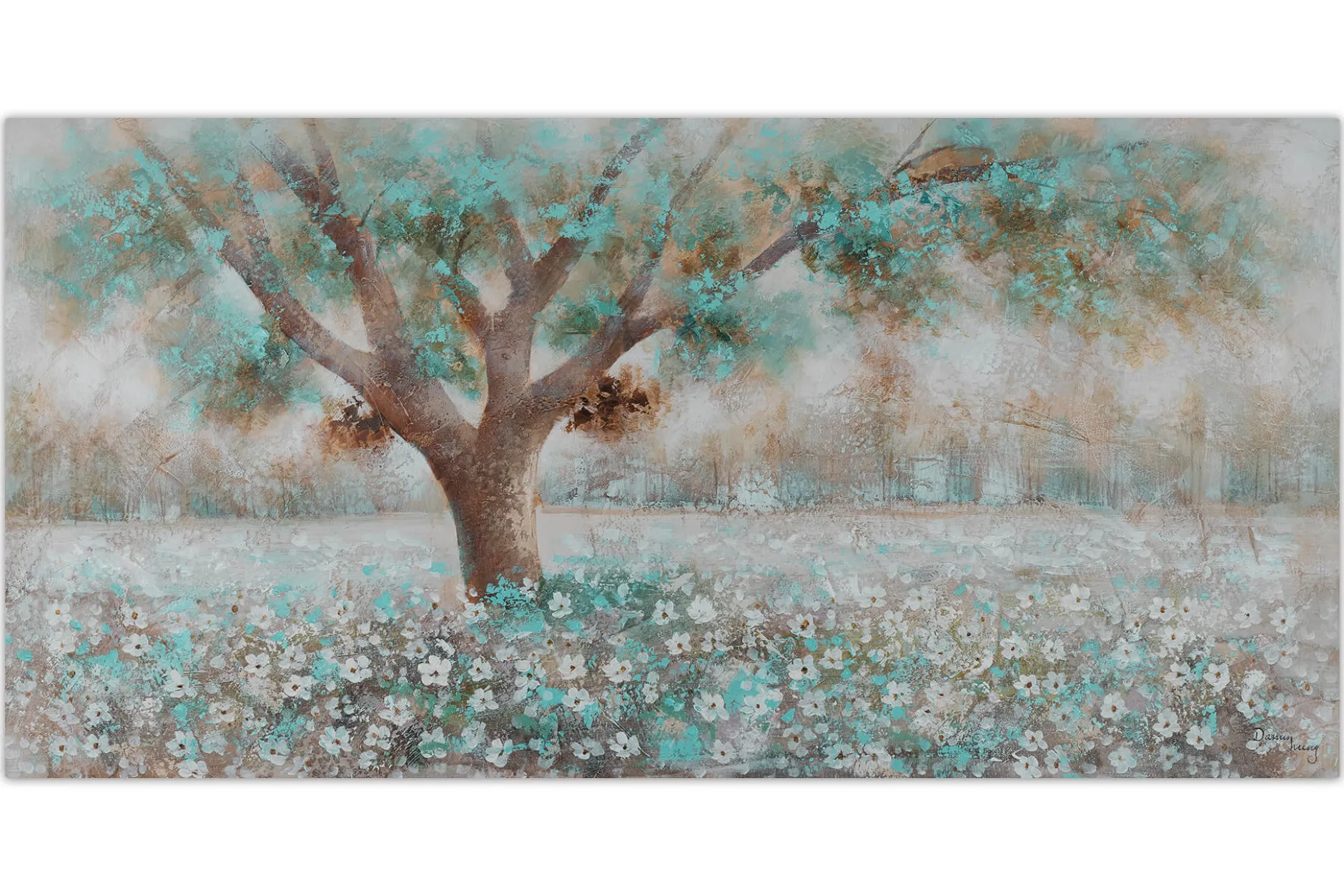 Handgemaltes Gemälde 'Baumflüstern' 140x70cm | inkl. Echtheitszertifikat