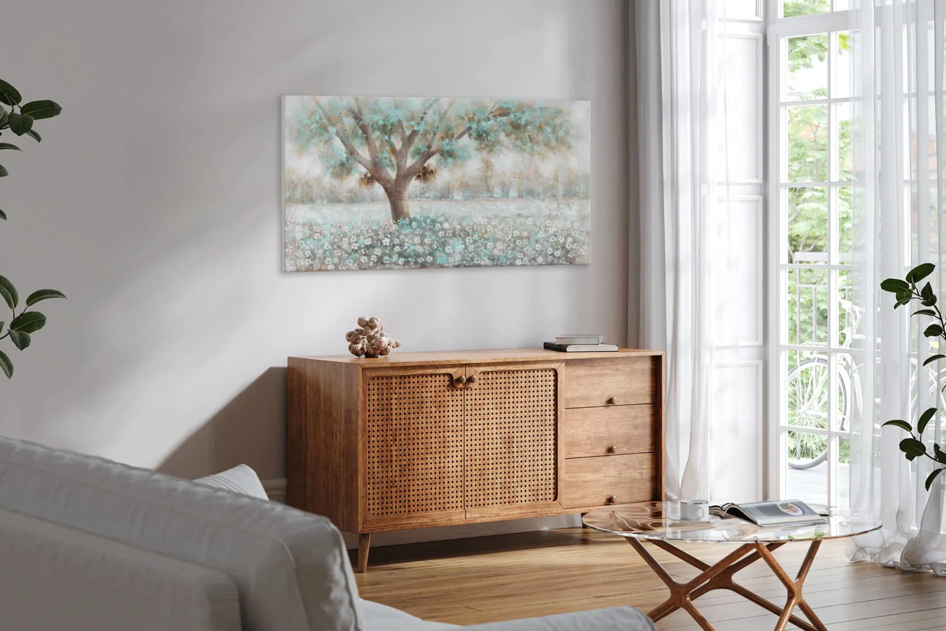 Handgemaltes Gemälde 'Baumflüstern' 140x70cm | inkl. Echtheitszertifikat