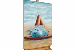 Handgemaltes Gemälde 'Beach Beauty' 60x90cm | inkl. Echtheitszertifikat