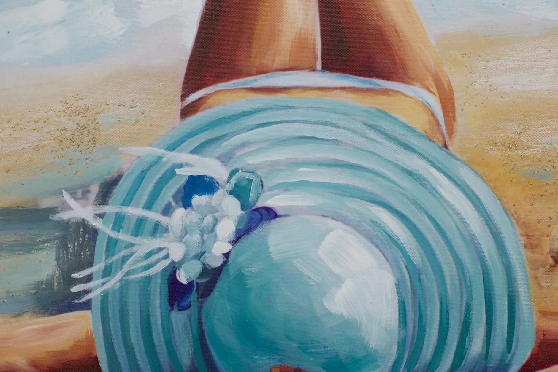 Handgemaltes Gemälde 'Beach Beauty' 60x90cm | inkl. Echtheitszertifikat
