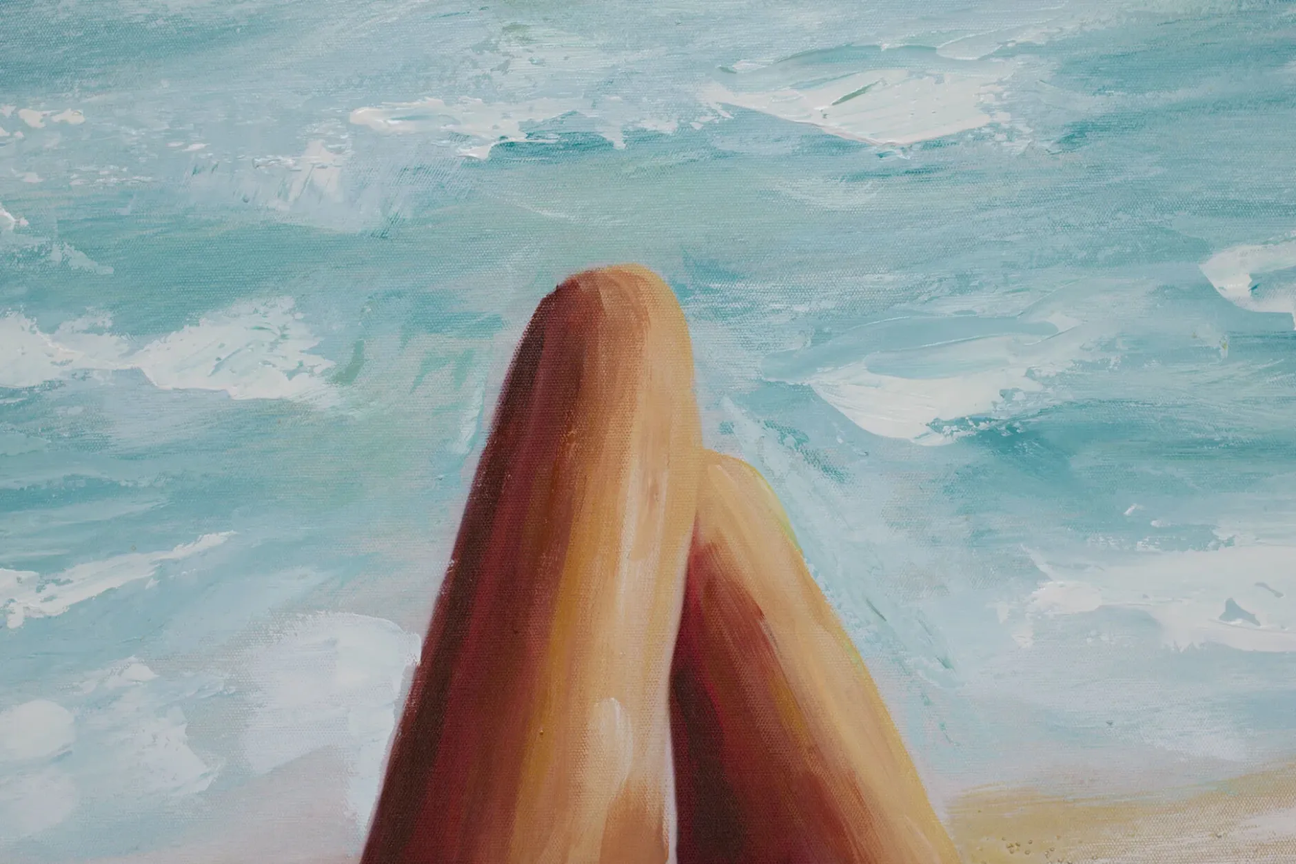Handgemaltes Gemälde 'Beach Beauty' 60x90cm | inkl. Echtheitszertifikat