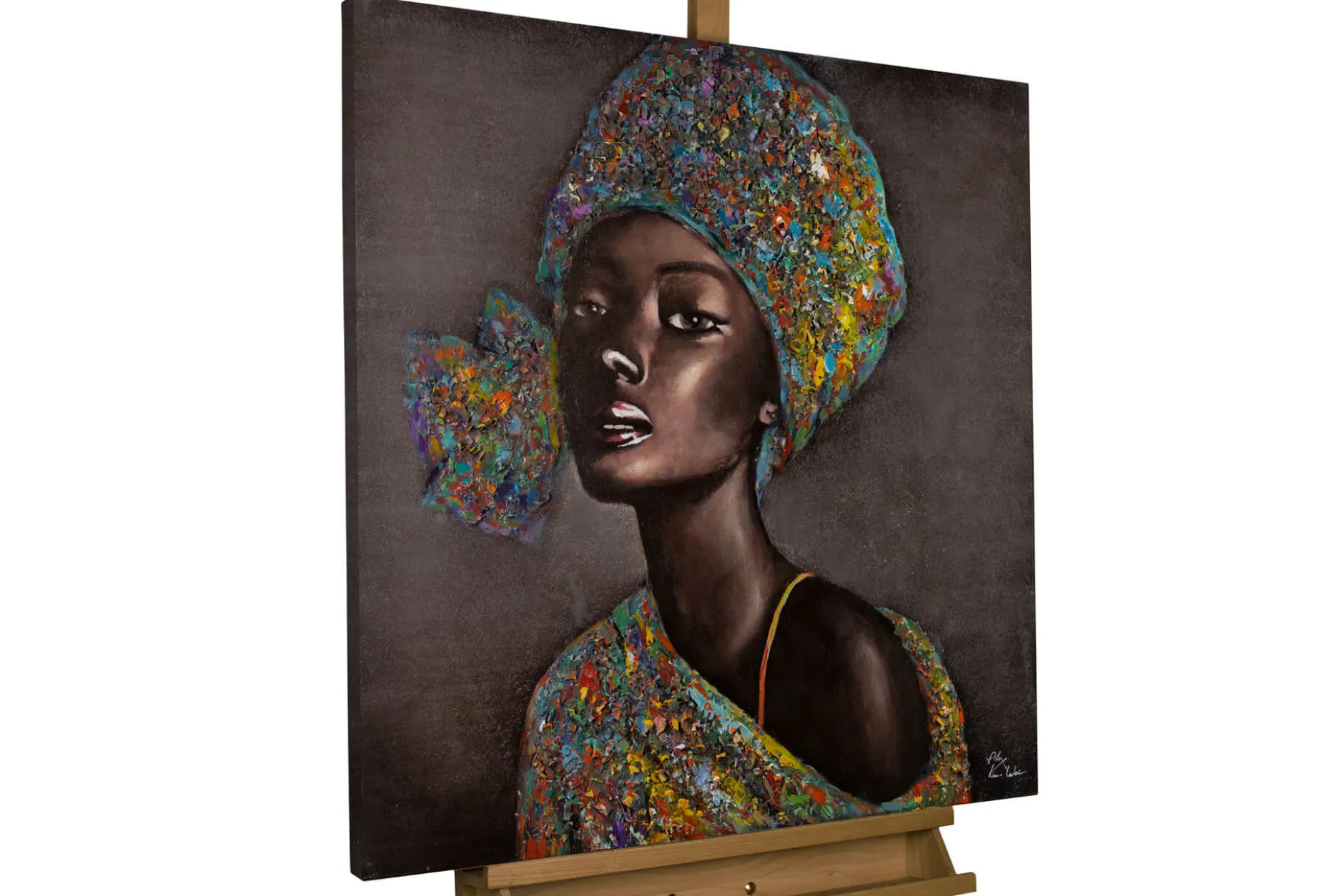 Handgemaltes Gemälde 'Beauty of Youth' 80x80cm | inkl. Echtheitszertifikat
