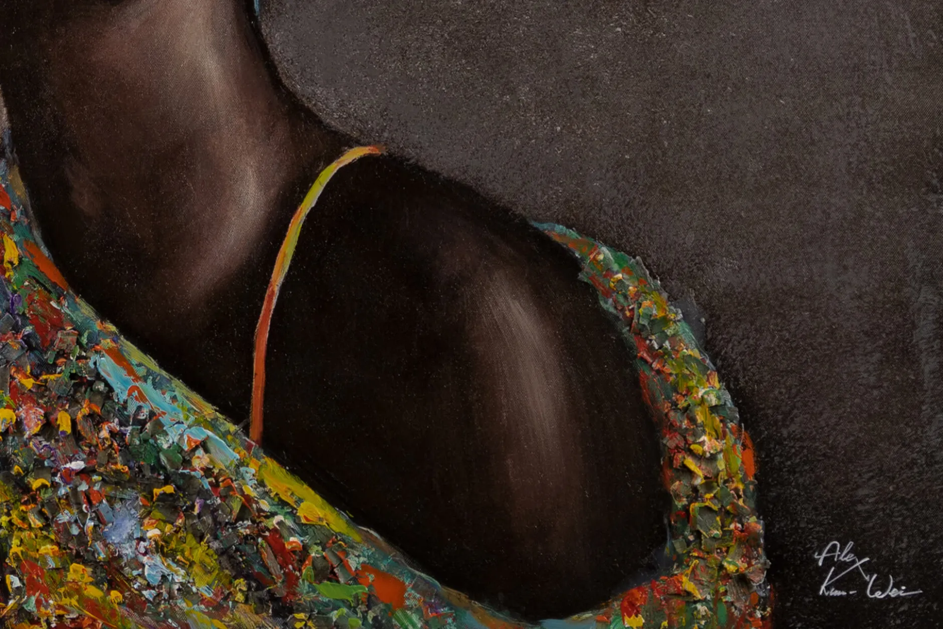 Handgemaltes Gemälde 'Beauty of Youth' 80x80cm | inkl. Echtheitszertifikat