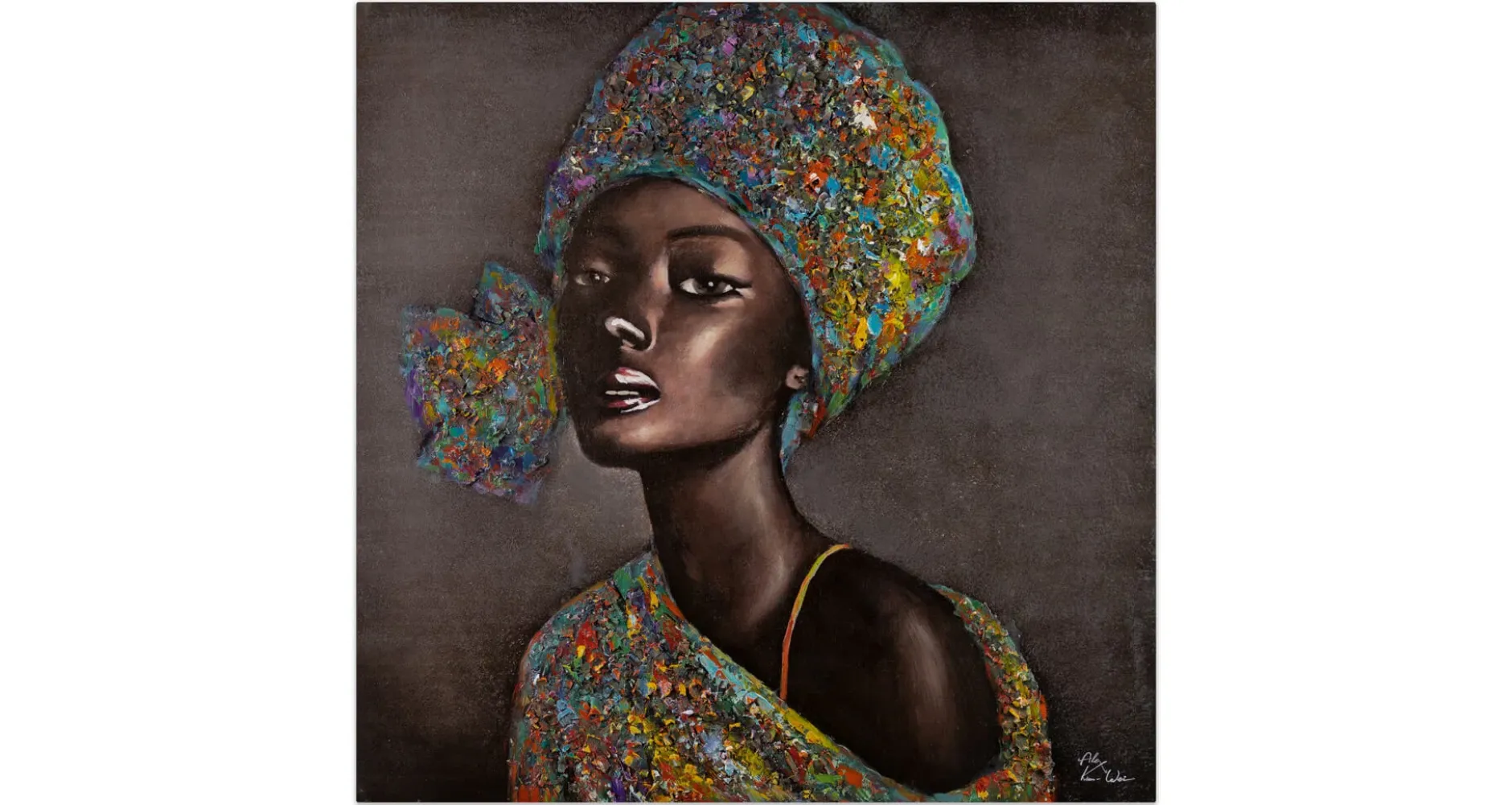 Handgemaltes Gemälde 'Beauty of Youth' 80x80cm | inkl. Echtheitszertifikat