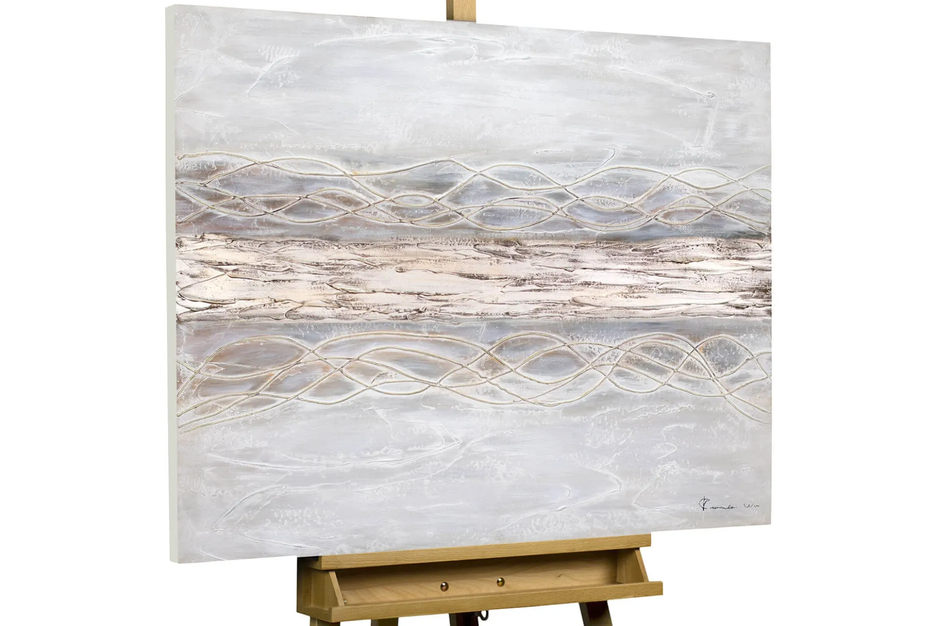 Handgemaltes Gemälde 'Bebende Erde' 100x75cm | inkl. Echtheitszertifikat