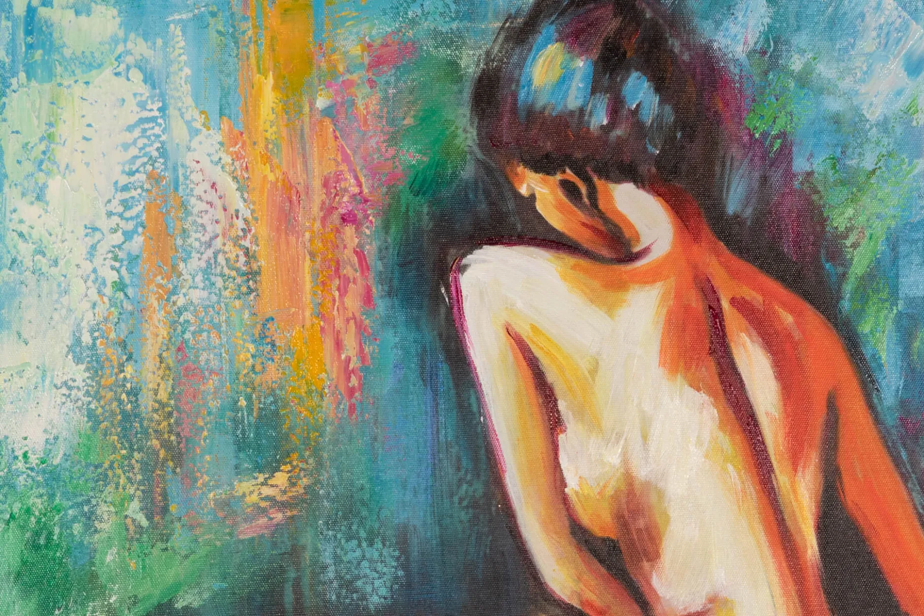 Handgemaltes Gemälde 'Begehrenswerter Blick' 60x60cm | inkl. Echtheitszertifikat