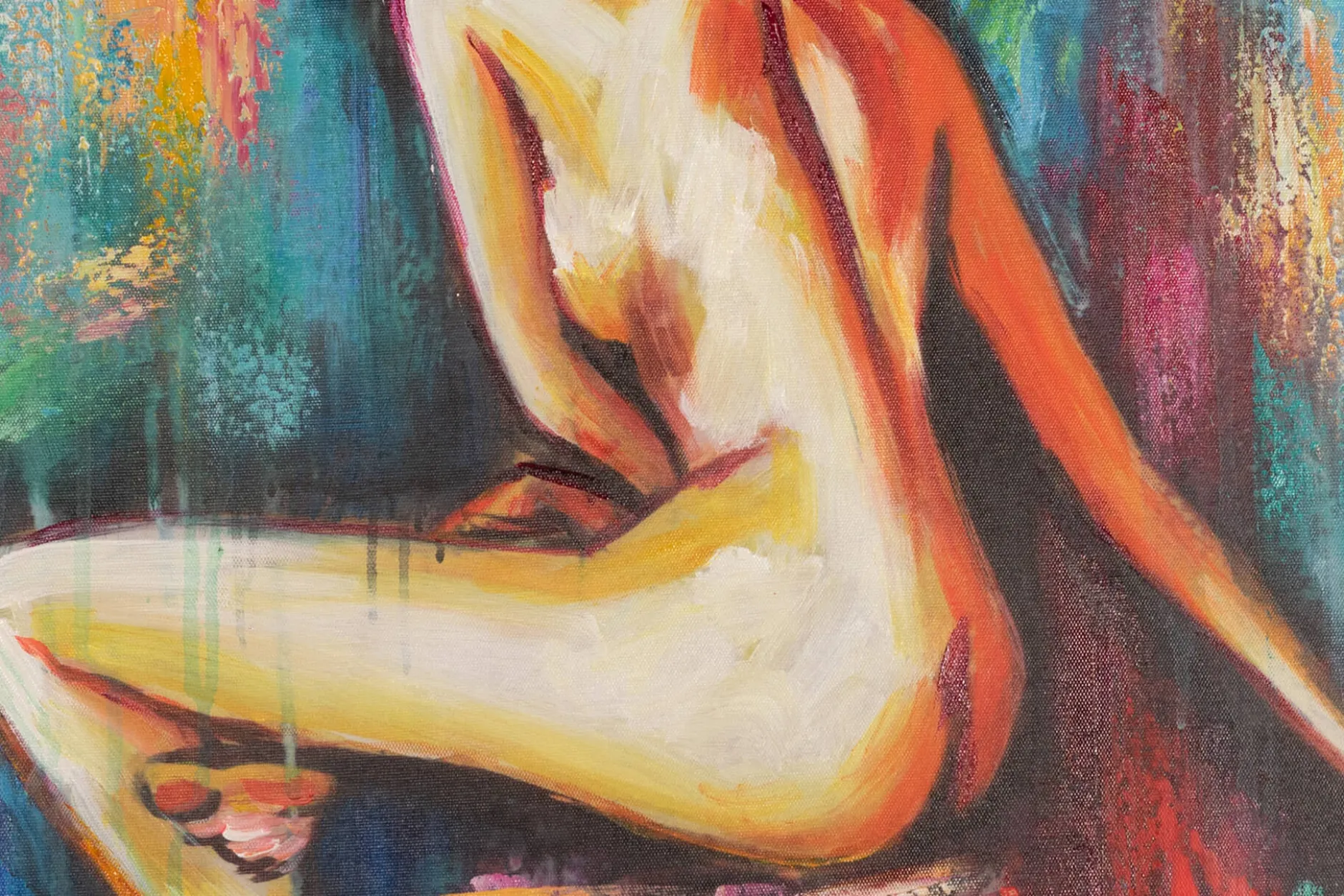 Handgemaltes Gemälde 'Begehrenswerter Blick' 60x60cm | inkl. Echtheitszertifikat