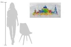 Handgemaltes Gemälde 'Bern Skyline Silhouette' 120x60cm | inkl. Echtheitszertifikat