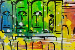 Handgemaltes Gemälde 'Bern Skyline Silhouette' 120x60cm | inkl. Echtheitszertifikat