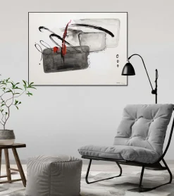 Handgemaltes Gemälde 'Überspringender Funke' 100x75cm | inkl. Echtheitszertifikat