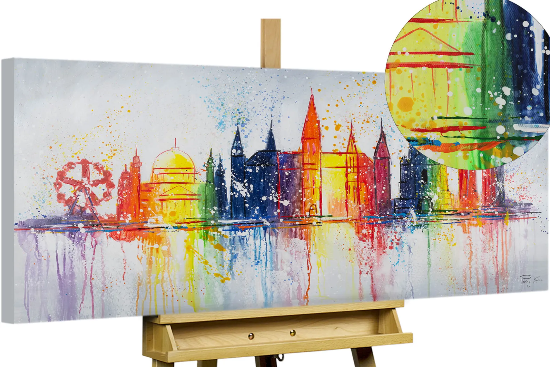 Handgemaltes Gemälde 'Best of Vienna' 120x60cm | inkl. Echtheitszertifikat