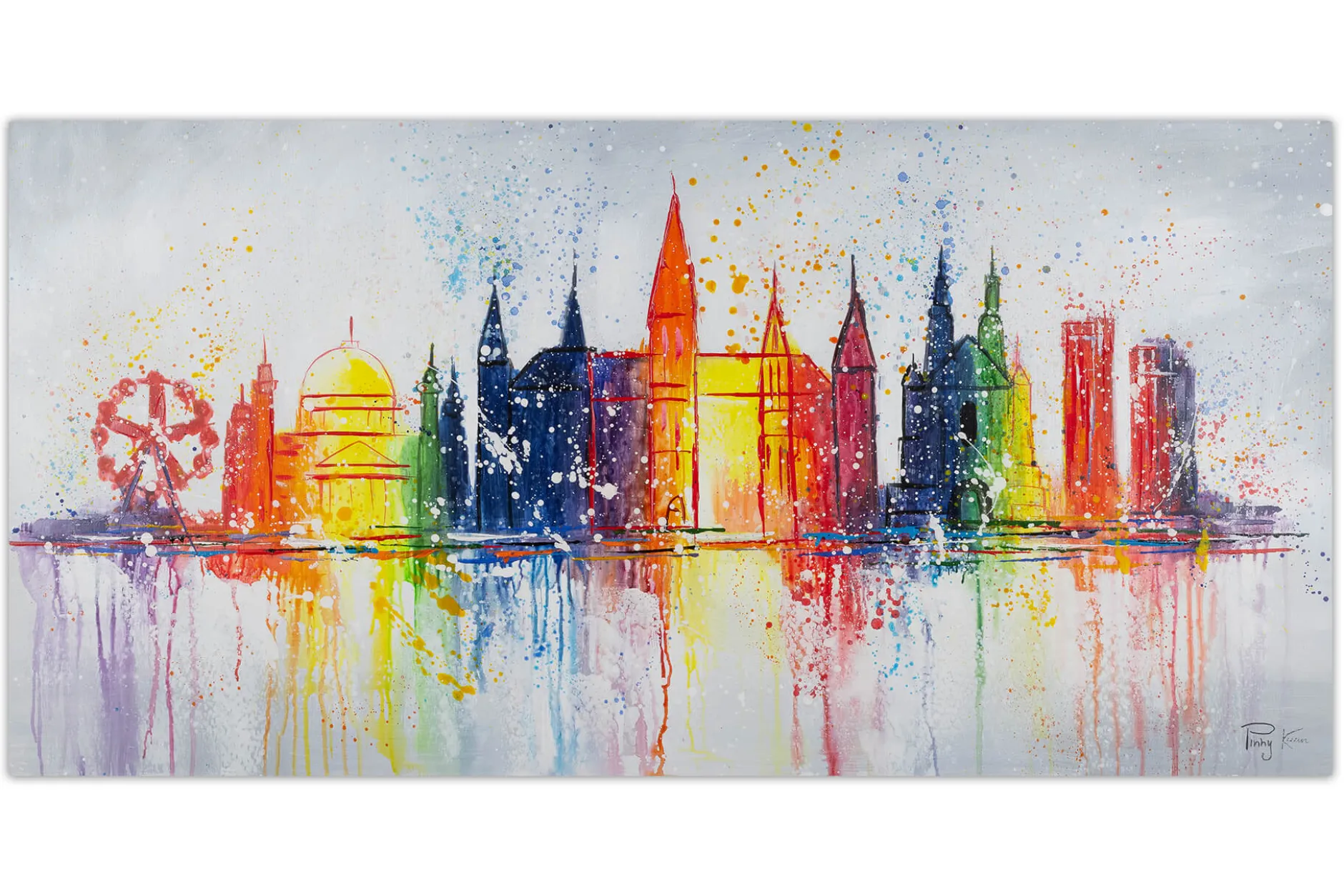 Handgemaltes Gemälde 'Best of Vienna' 120x60cm | inkl. Echtheitszertifikat