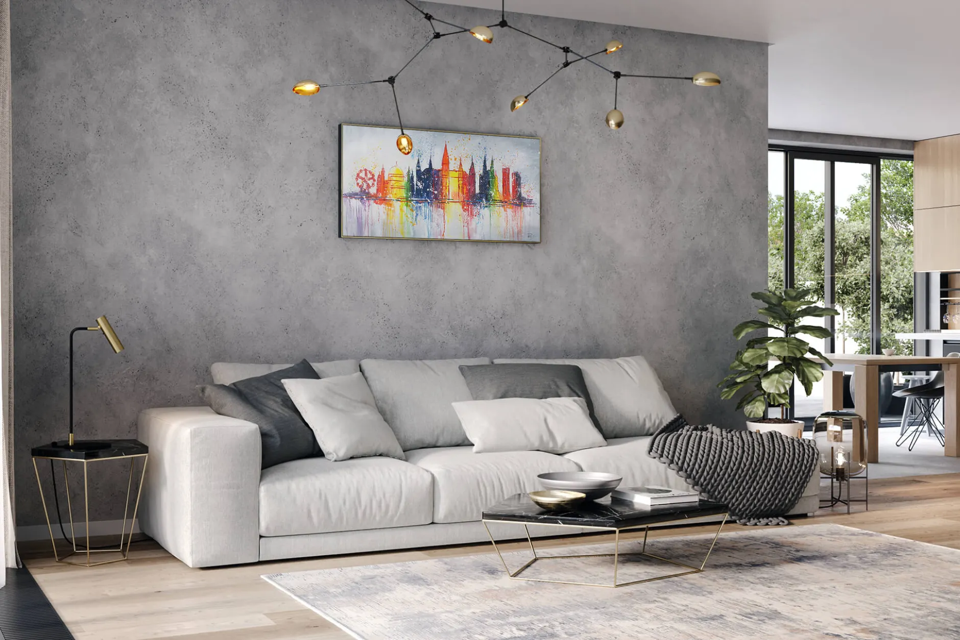 Handgemaltes Gemälde 'Best of Vienna' 120x60cm | inkl. Echtheitszertifikat