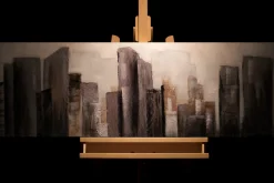 Handgemaltes Gemälde 'Between Skyscrapers' 120x40cm | inkl. Echtheitszertifikat