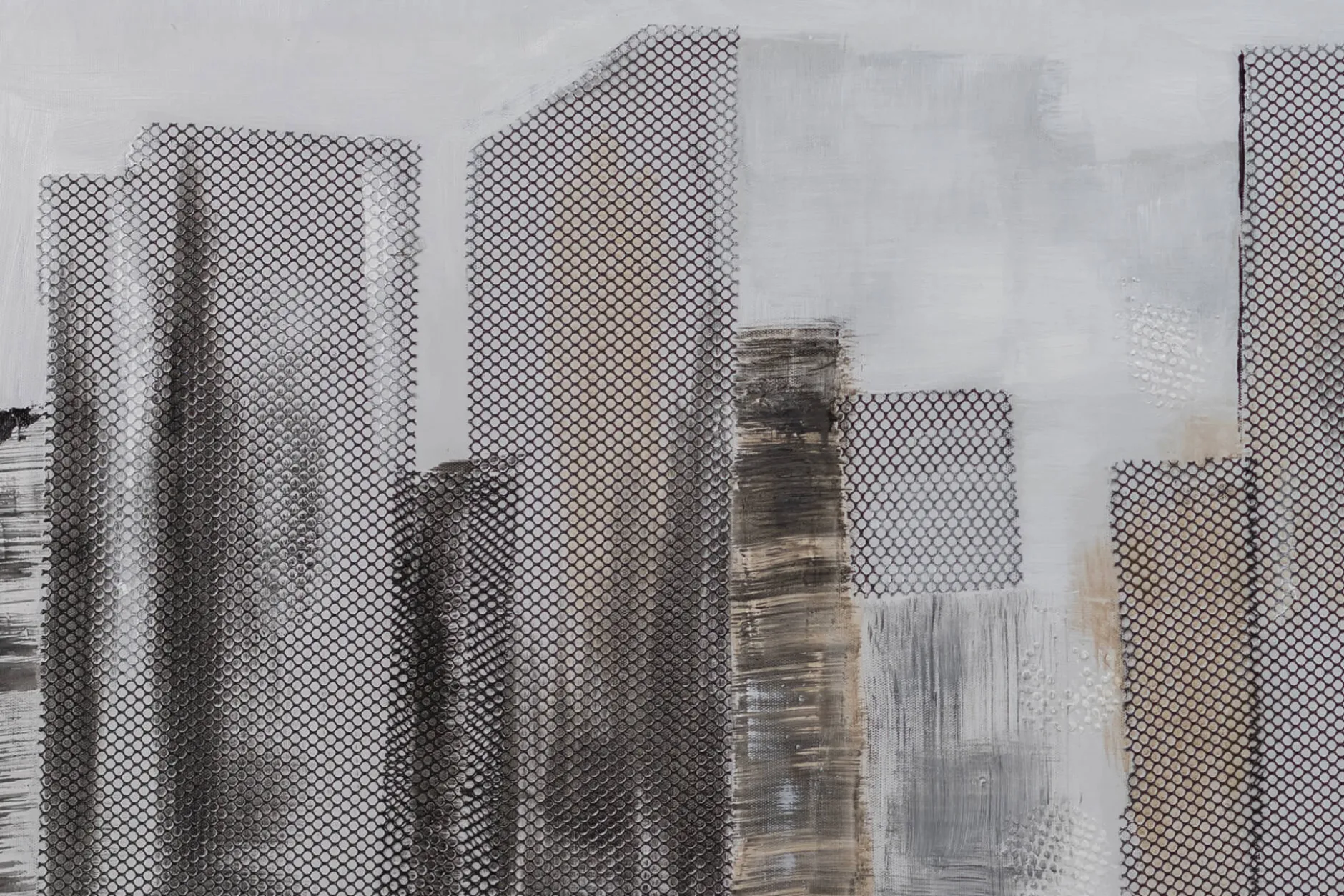 Handgemaltes Gemälde 'Between Skyscrapers' 120x40cm | inkl. Echtheitszertifikat