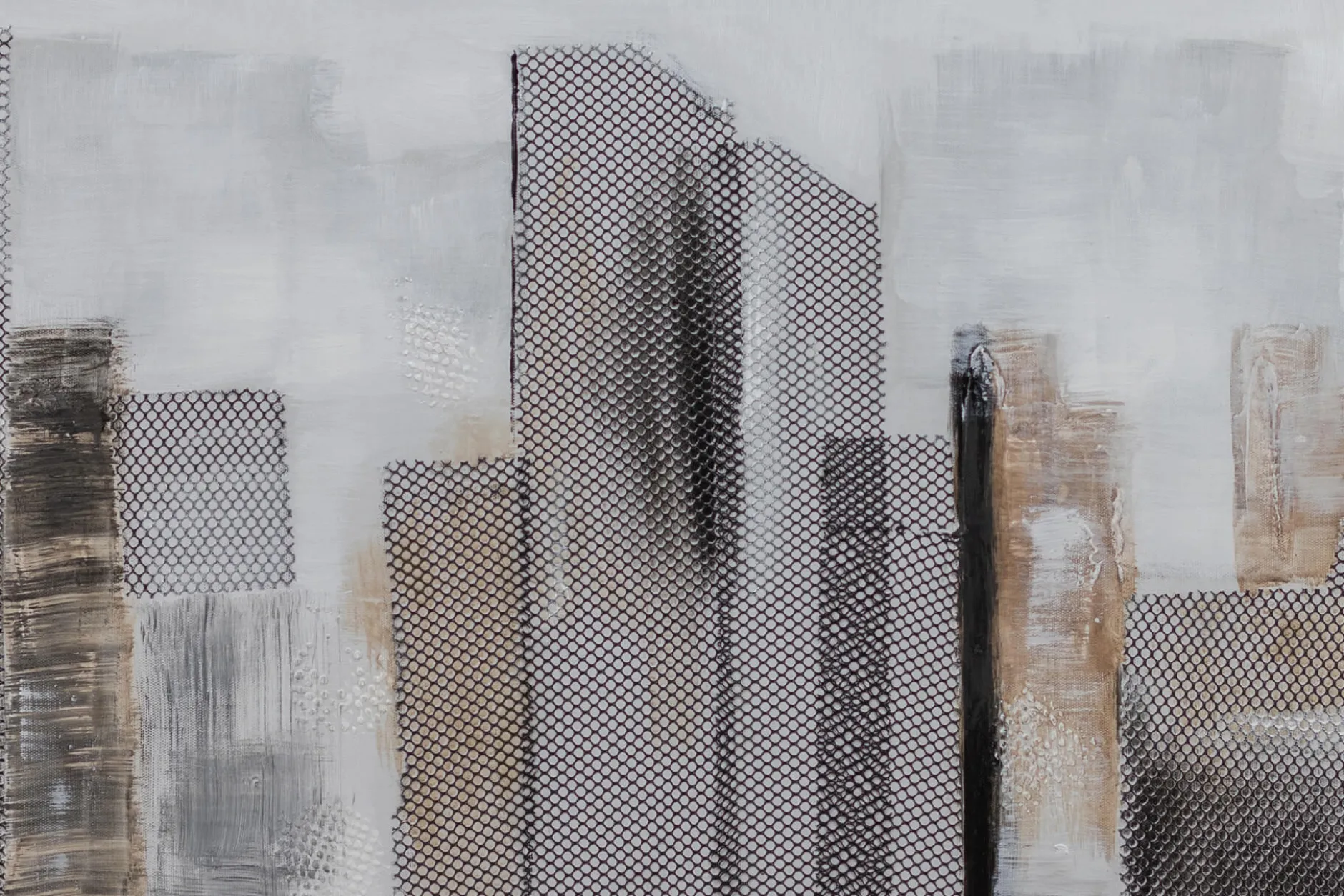 Handgemaltes Gemälde 'Between Skyscrapers' 120x40cm | inkl. Echtheitszertifikat