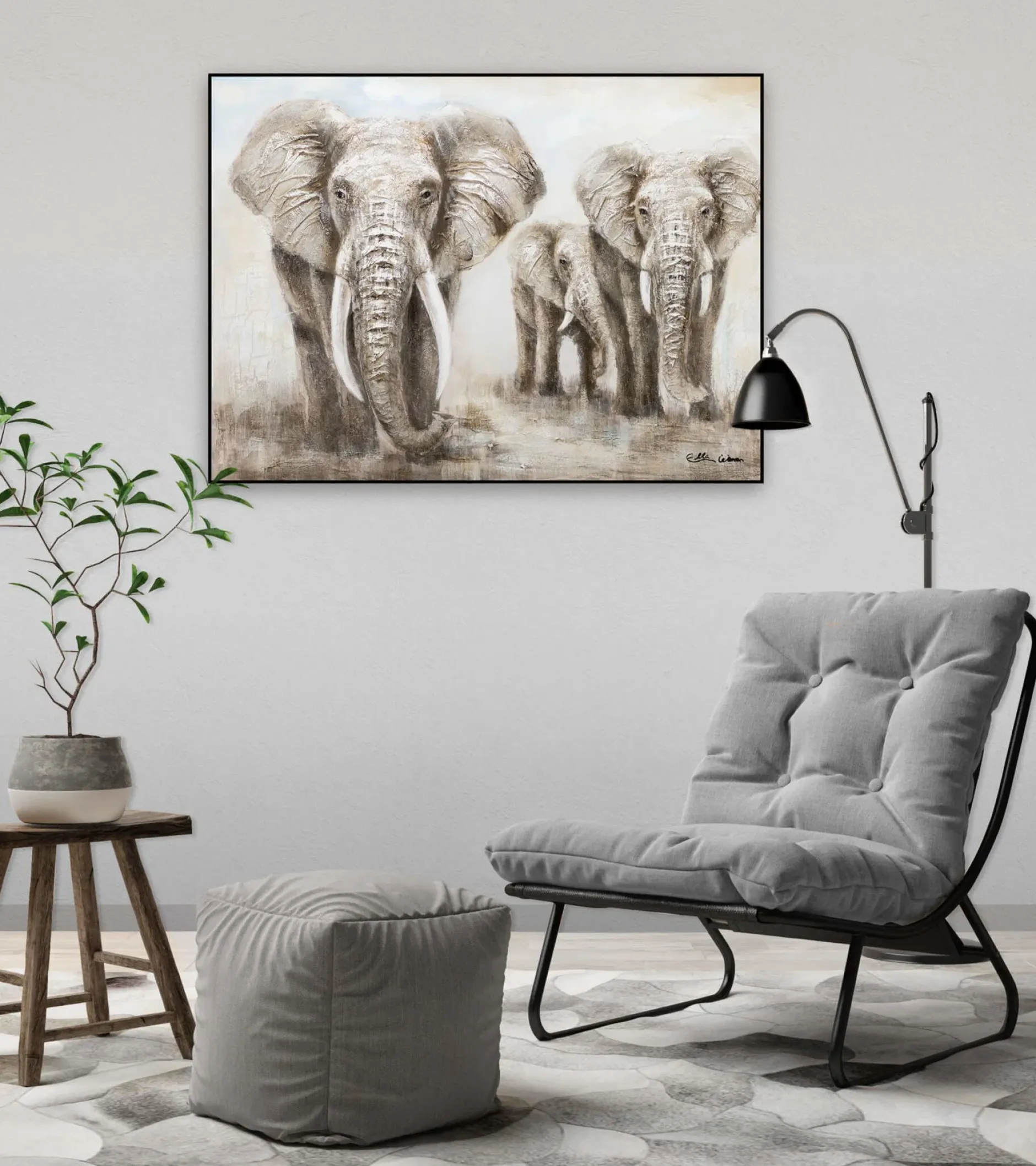Handgemaltes Gemälde 'Big Family' 100x75cm | inkl. Echtheitszertifikat