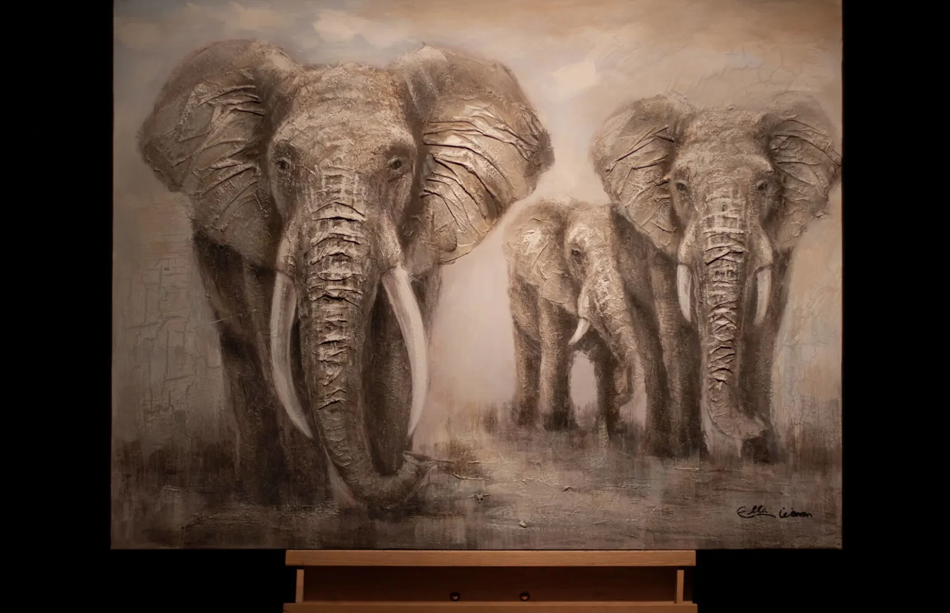 Handgemaltes Gemälde 'Big Family' 100x75cm | inkl. Echtheitszertifikat