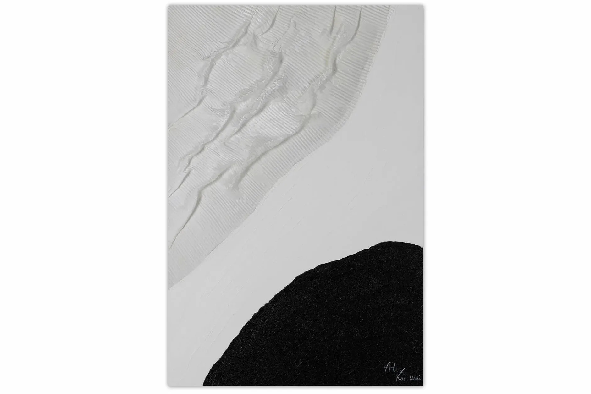 Handgemaltes Gemälde 'Black and white Passage' 60x90cm | inkl. Echtheitszertifikat
