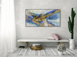 Handgemaltes Gemälde 'Blaue Ewigkeit' 120x60cm | inkl. Echtheitszertifikat
