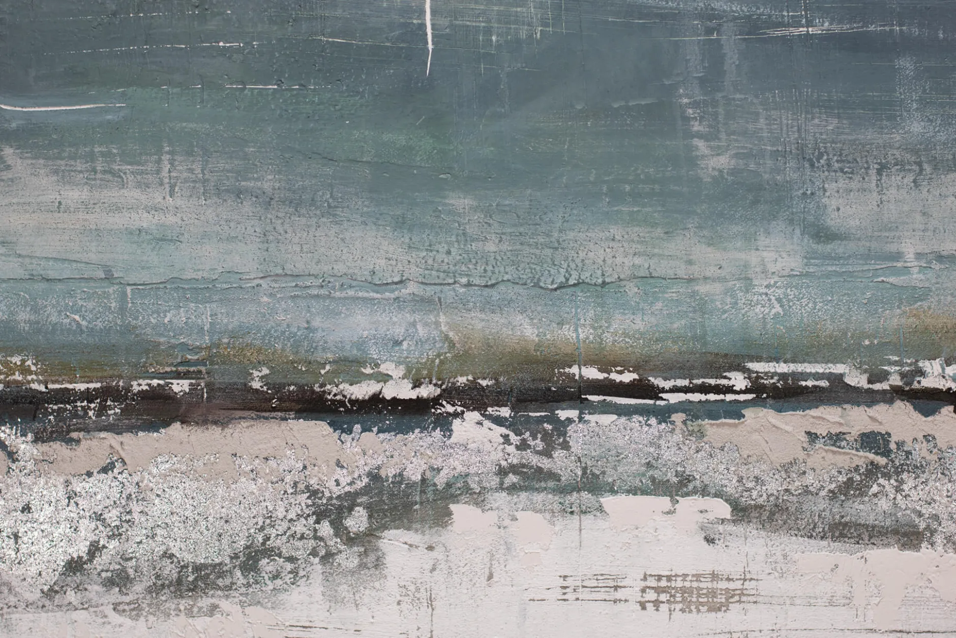 Handgemaltes Gemälde 'Blauer Vorhang' 60x90cm | inkl. Echtheitszertifikat