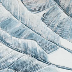 Handgemaltes Gemälde 'Blaues Blattgeflüster' | Echtheitszertifikat inklusive