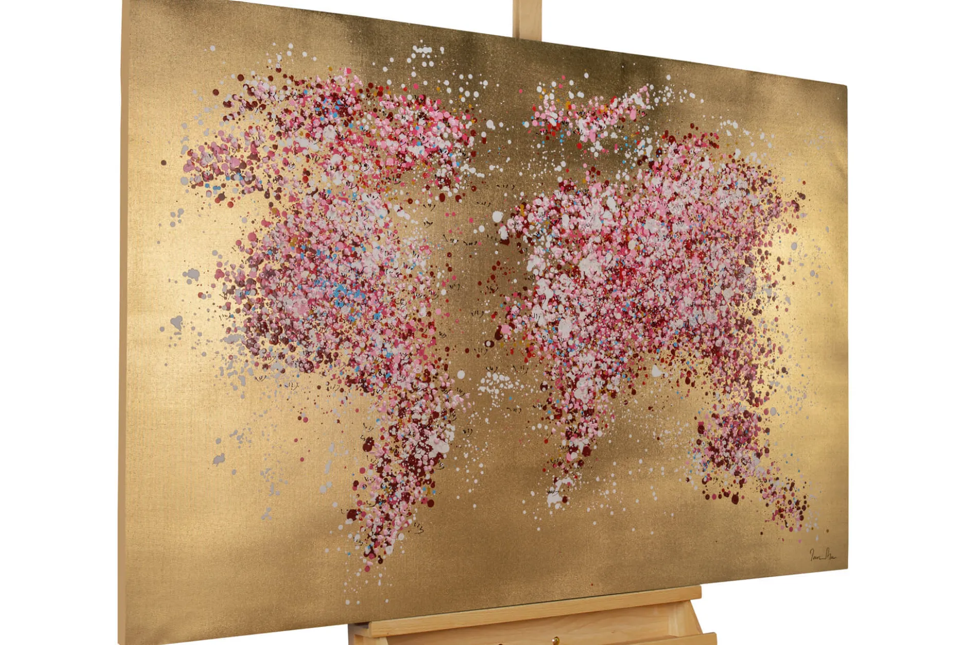 Handgemaltes Gemälde 'Blühende Welt' 120x80cm | inkl. Echtheitszertifikat