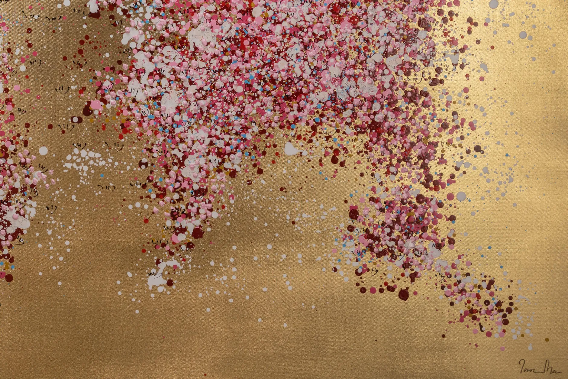 Handgemaltes Gemälde 'Blühende Welt' 120x80cm | inkl. Echtheitszertifikat